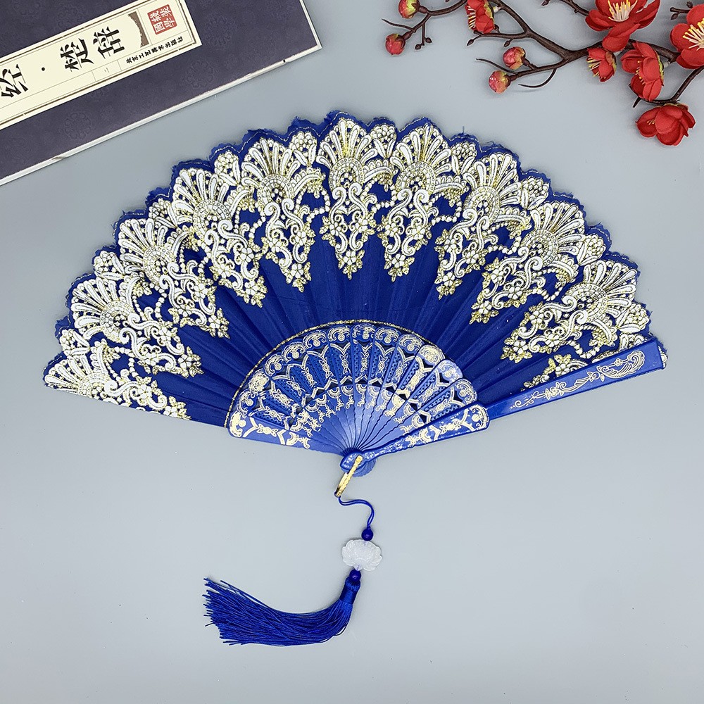 Tassel Fringe Trim - Leque de Mão Dobrável Retrô Artesanal