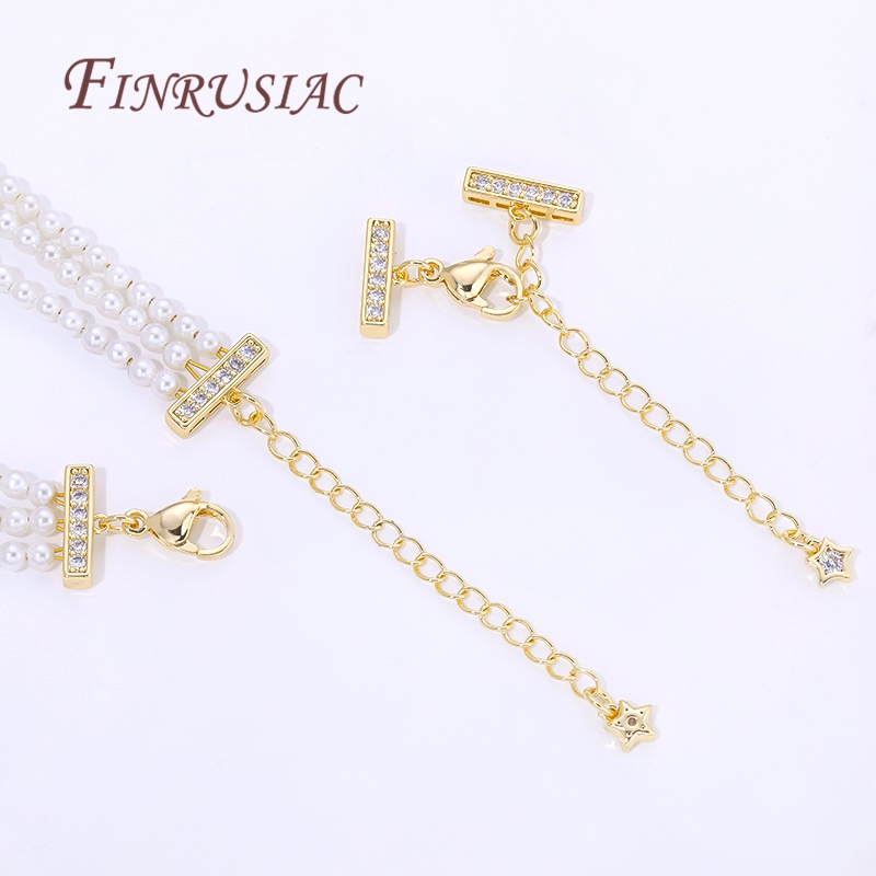 Pearl Trim Chain - Conectores de Colares de Pérolas em