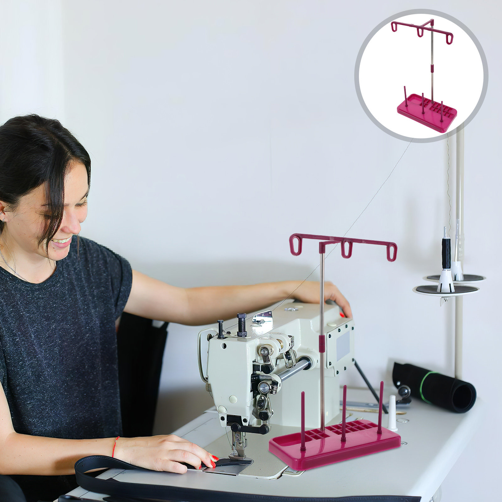 Embroidery Craft - Suporte de Plástico para 3 Carretéis