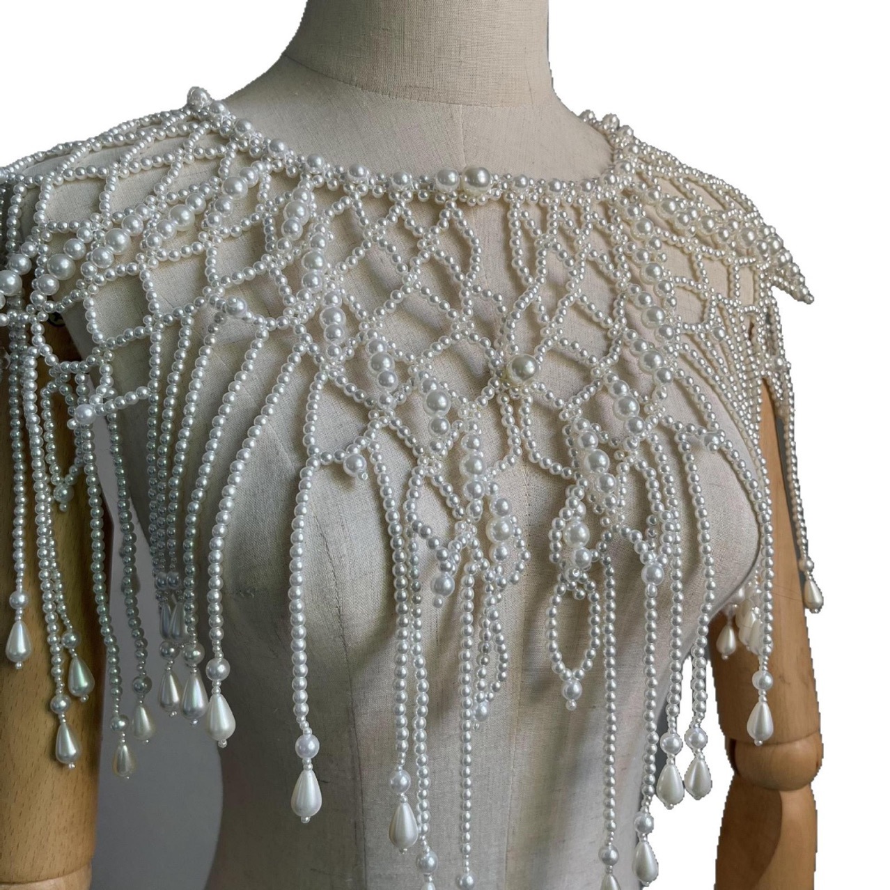 Colete de Corpo Artesanal com  - Pearl Trim Chain avaliação e preço