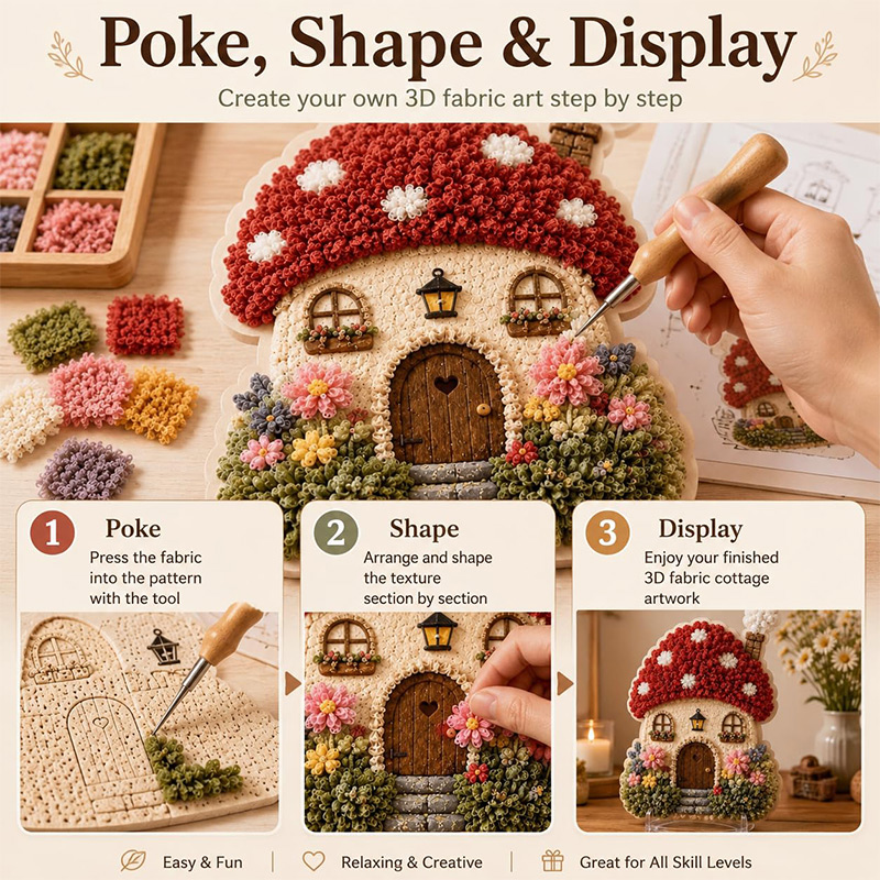 Kit DIY de Arte Poke 3D Casa C - Embroidery Craft avaliação e preço